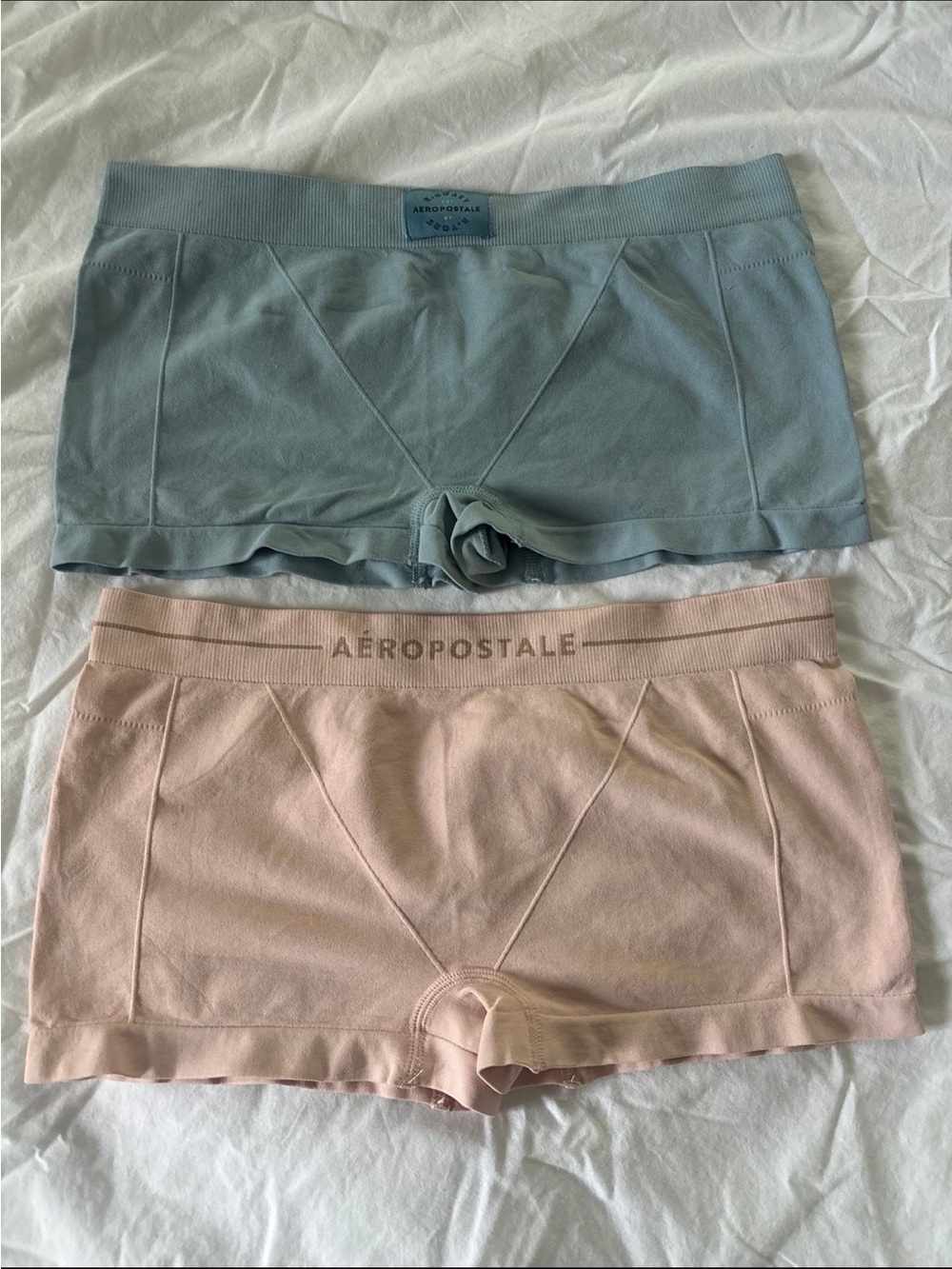 Aeropostale Cotton Boyshorts Set - Light Blue & Pale Pink